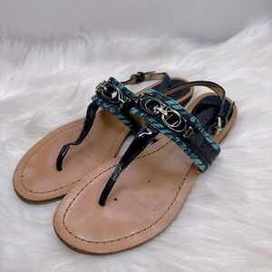 Coach Sammy Logo Thong Sandals 9.5